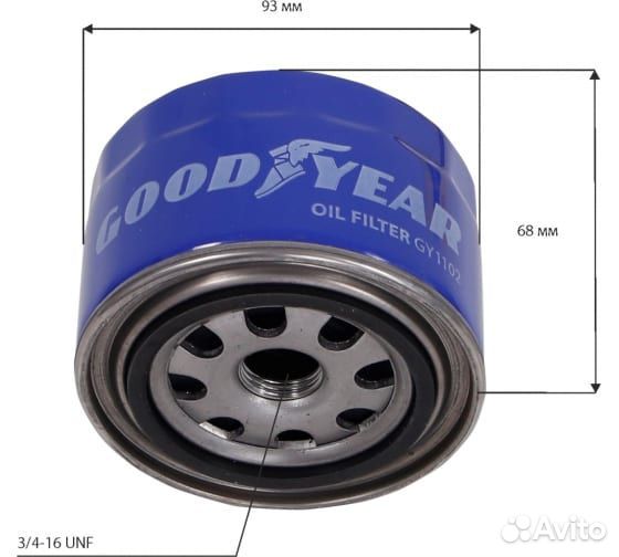 Фильтр масляный Goodyear GY1102 Лада, Датсун, Заз