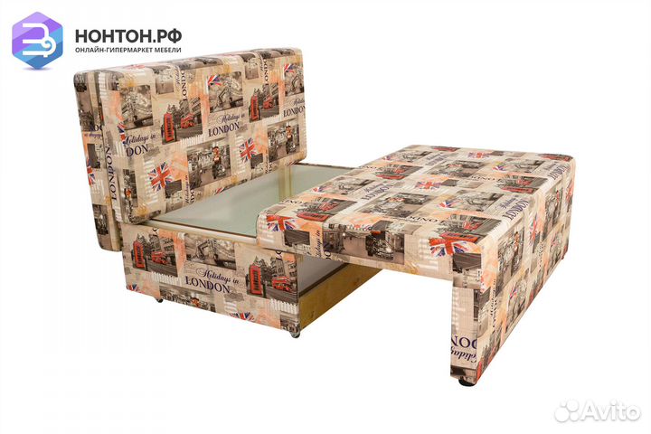 Диван еврокнижка Умка бежево-коричневый