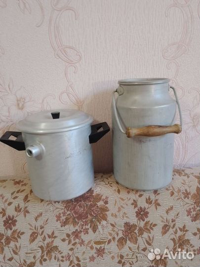 Бидон + кастрюля для кипячения молока СССР