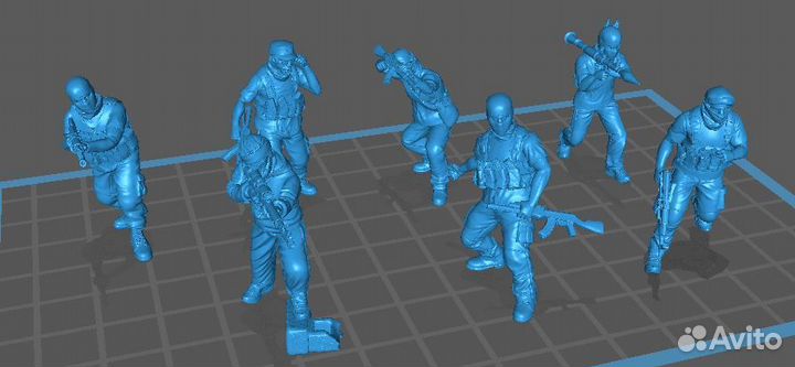 Миниатюра африканских солдат 1/35