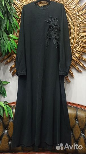 Длинное черное платье 54-56 франция