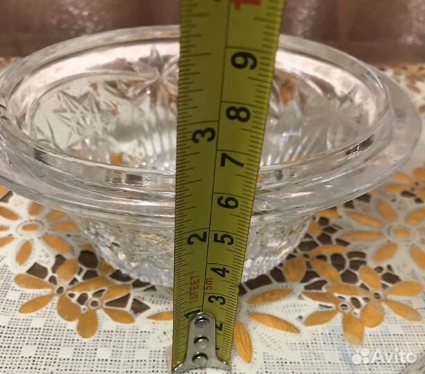 Ваза для кофет/ сахара/ варенья/ хрусталь