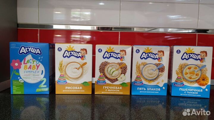 Набор: Агуша сухая смесь 2 и каша в ассортименте