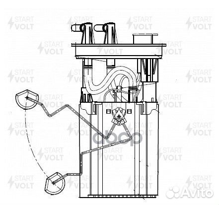 Насос топливный Kia Rio 00- 1.5i модуль StartVolt
