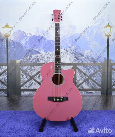 Акустическая гитара (новая) глянцевая, комплект