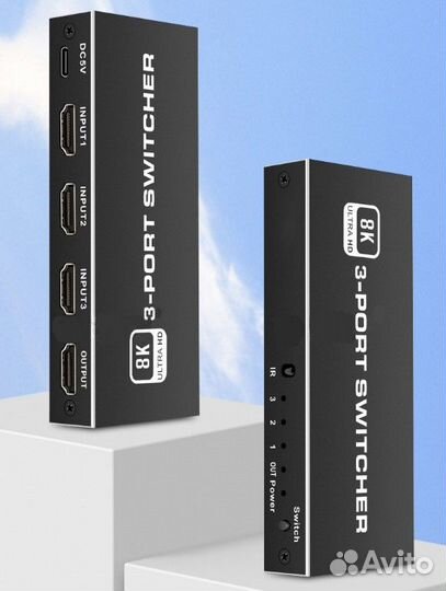 Hdmi 2.1 8k 60hz, 4k 120hz 3*1 свитч, сумматор