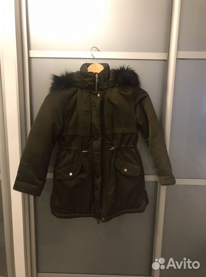 Куртка парка пихора Zara зима 122-128 новая