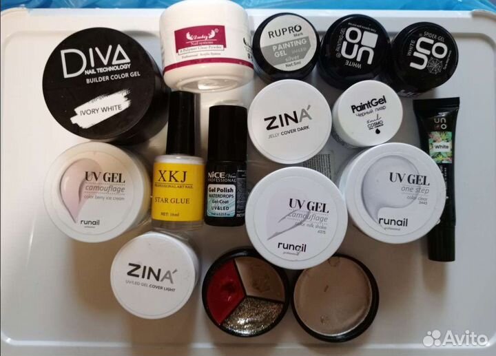 Гель, база, топ, полигель и др для маникюра