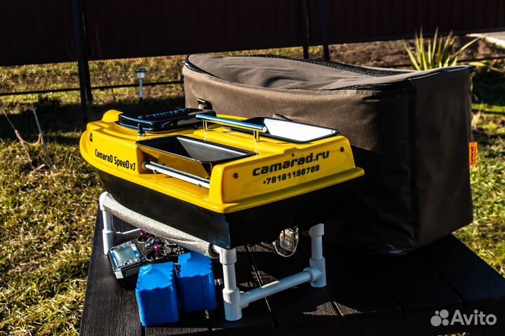 Прикормочный кораблик:доп.акб 25000mAh,набор сумок