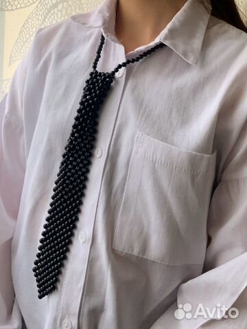 Галстук из бусин