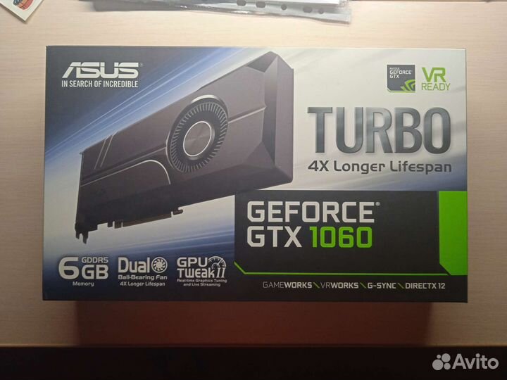 Gtx 1060 6 gb asus turbo