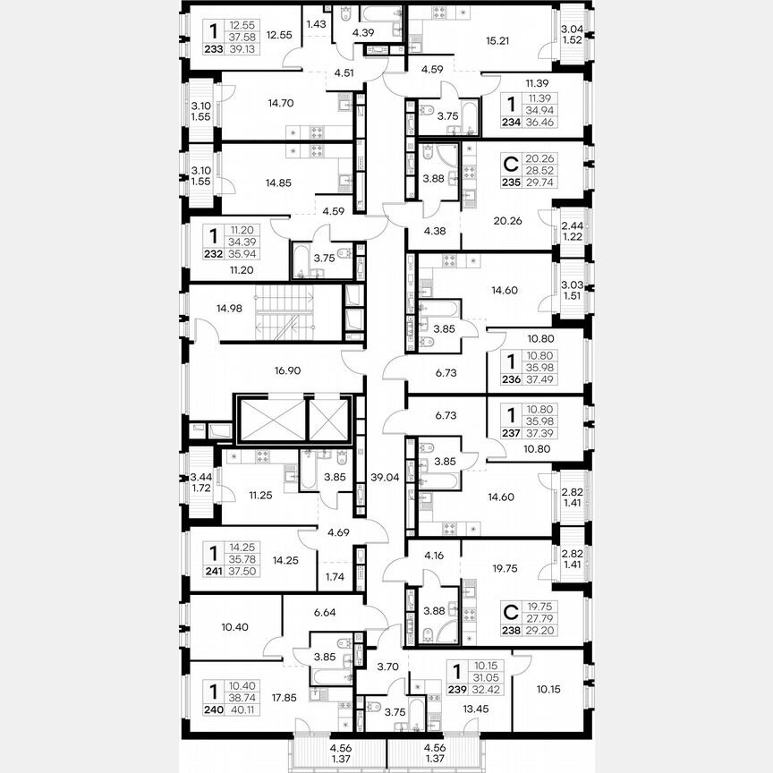1-к. квартира, 37,4 м², 10/15 эт.