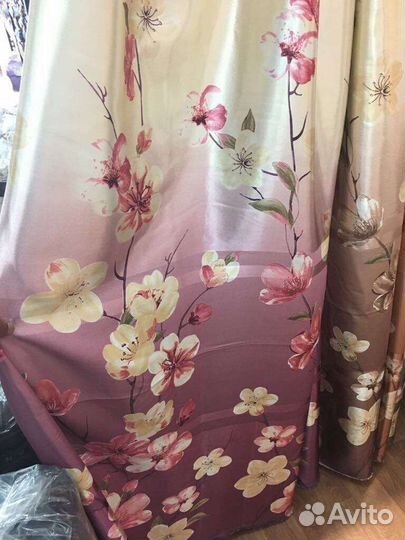 Портьеры габардин, готовые комплекты