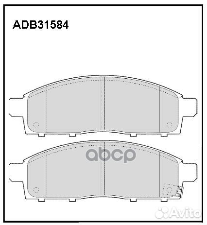 Колодки тормозные дисковые перед ADB31584 A