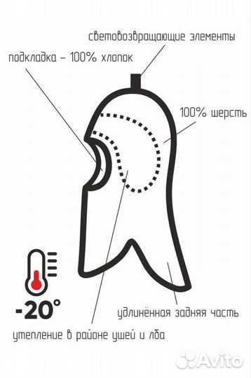 Шапка-шлем Nels 56