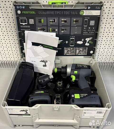 Аккумуляторный шуруповёрт Festool quadrive TDC