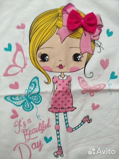 Футболка для девочки,детская,летняя 128-134