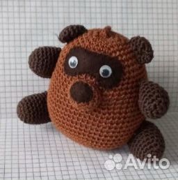 Винни Пух вязаная игрушка