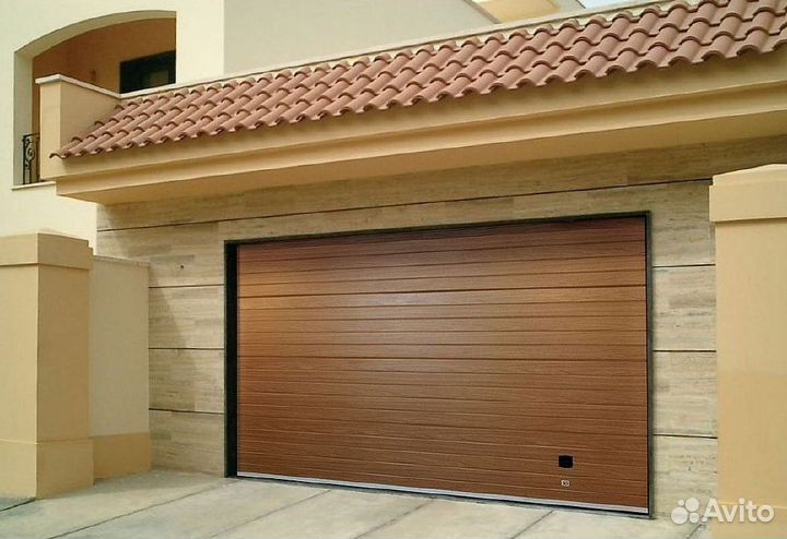 Секционные ворота автоматические. Под ключ