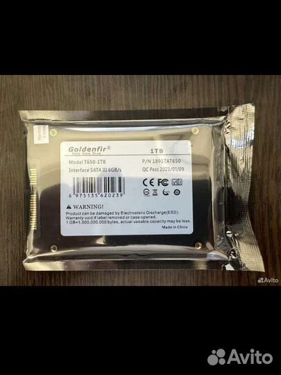 SSD 1TB Goldenfir новый, ssd диск 1000Gb