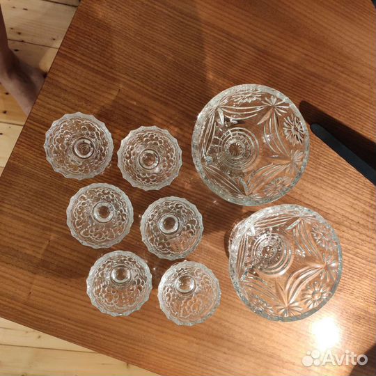 2 Вазочки под варенье и 6 розеточек, СССР