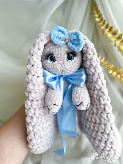 Вязаная зайка, ирушка заяц, зайчик