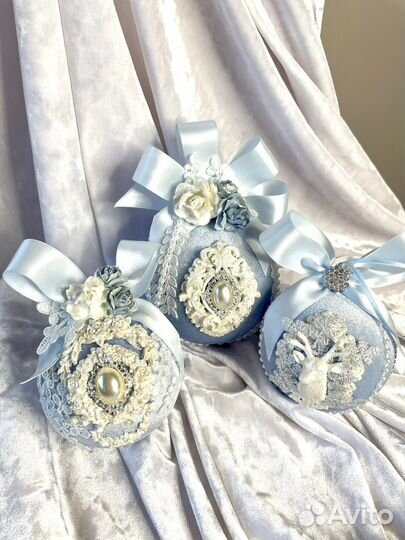 Бархатный новогодний шар