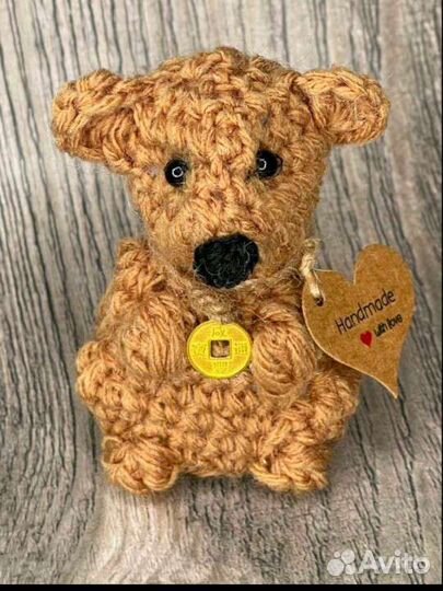 Вязаные игрушки мишка