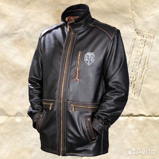 Кожаная куртка с аэрографией 