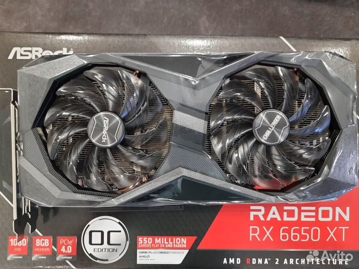 Видеокарта ASRock Radeon RX 6650 XT 8 гб