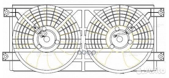 Э/вентилятор кондиц. для а/м SsangYong Kyron (0