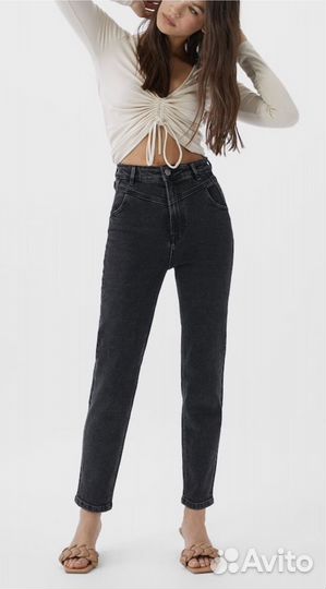 Джинсы stradivarius mom 38