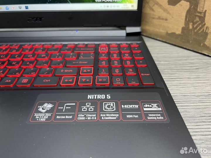 Мощный Nitro i5-10300 16Gb 144Hz RTX 3050Ti SSD512