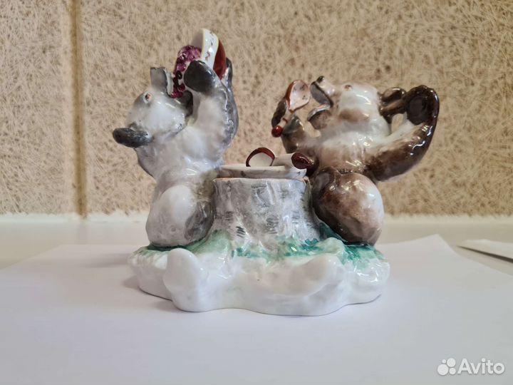 Чернильница мишки сладкоежки лфз СССР