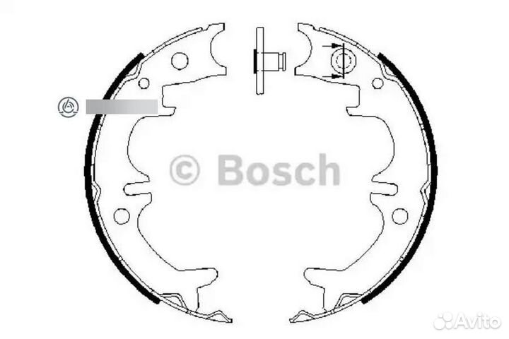 Bosch 0986487680 Колодки тормозные барабанные