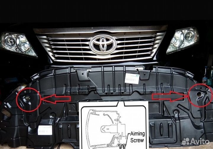 Защита бампера Camry 50/55