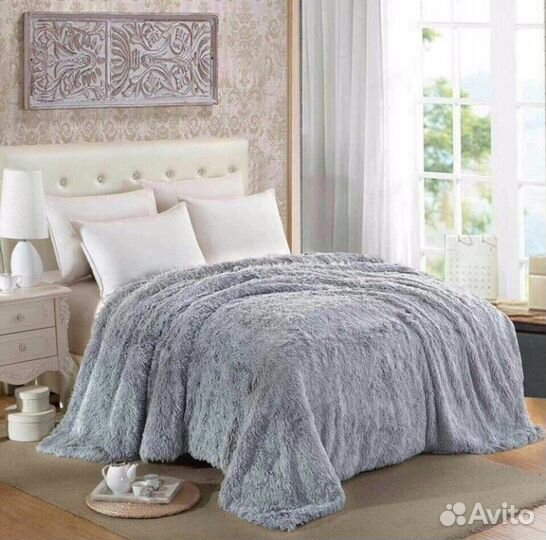 Новые Пушистые пледы Травка В наличии разные цвета