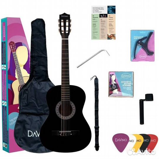 Классическая гитара davinci DC-50A BK pack