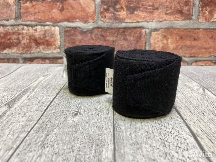 Боксерские бинты Leaders эластичные 3.5м черные