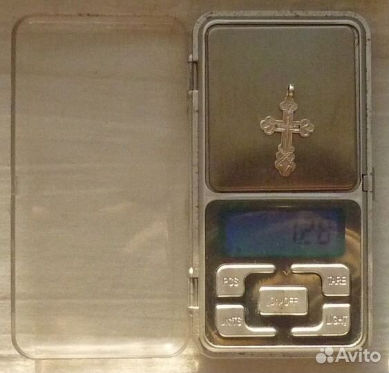 Серебряный нательный крестик 84 пробы