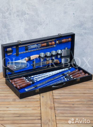 Подарочный набор для шашлыка с шампурами 