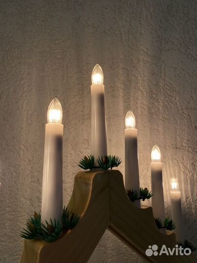 Новогодний подарок горка свечки светильник