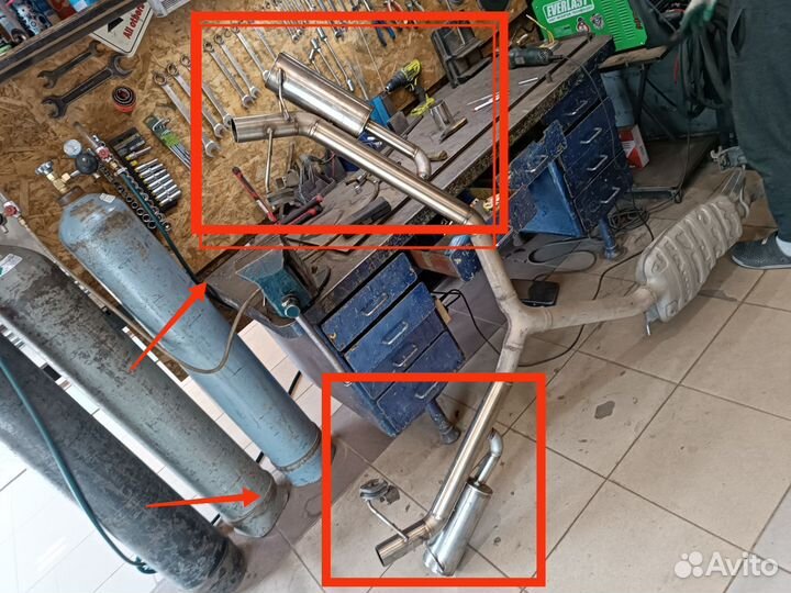 Выхлоп audi a4 b9 a5 b9 задняя часть