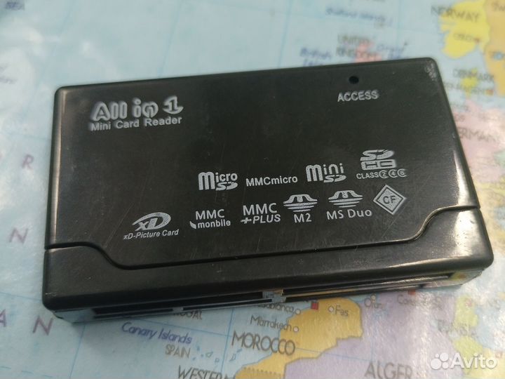 Картридер на 10 карт и переходник RCA