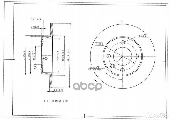 BR3016S avantech Диск тормозной avantech BR3016