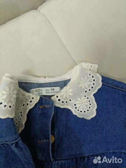 Джинсовое платье для девочки 98