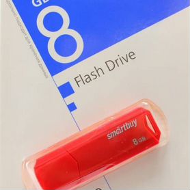 Флешка 8 гб USB Smartbuy clue Red