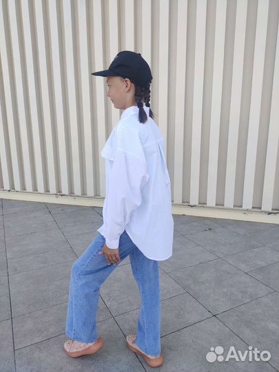Рубашка оверсайз для девочки