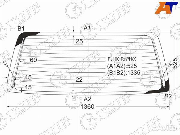 Стекло заднее toyota land cruiser cygnus