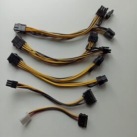 Переходник VGA c 6pin на 2*8pin, 8pin CPU на 2*8